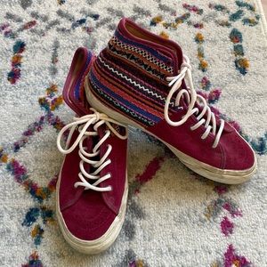 Vans Sk8 hi suede multi color pattern